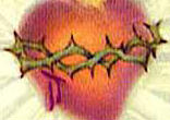 Image of One artists rendering of the appearance of Jesus, revealing His Sacred Heart, to Saint Margaret Mary of Alocoque