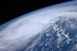 Image of Hurricane Irene as seen from space. The storm is strengthening as it approaches the eastern seaboard.