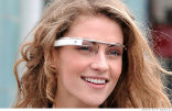 Image of A user wears the stylish Google Glasses. 
Image courtesy Google.
