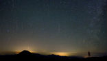 Image of An image of the Perseids raining down just before dawn.
