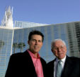Image of Schuller and his son Robert leave with just a fraction of what they asked of the courts.