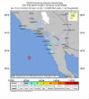 Image of The quake was felt more strongly in some areas than others, but was still weak by the time its seismic waves reached land. 