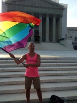 Image of A supporter of the decisions which undermine marriage between one man and one woman