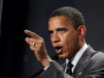 Image of Obama spoke out during a Democratic dinner in New York.
