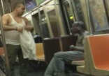 Image of Joey Resto gave a homeless man the shirt off his back - and a beanie to boot (Lazaro El Feo)!