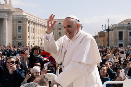Image of Pope Francis explained why the Sign of the Cross is important during his address. 