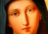 Image of What came about in bodily form in Mary, the fullness of the godhead shining through Christ in the Blessed Virgin, takes place in a similar way in every soul that has been made pure. The Lord does not come in bodily form, for 'we no longer know Christ according to the flesh', but He dwells in us spiritually and the father takes up His abode with Him, the Gospel tells us. In this way the child Jesus is born in each of us. - Gregory of Nyssa
