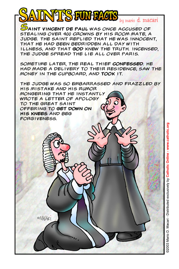 Saints Fun Facts for St. Vincent de Paul